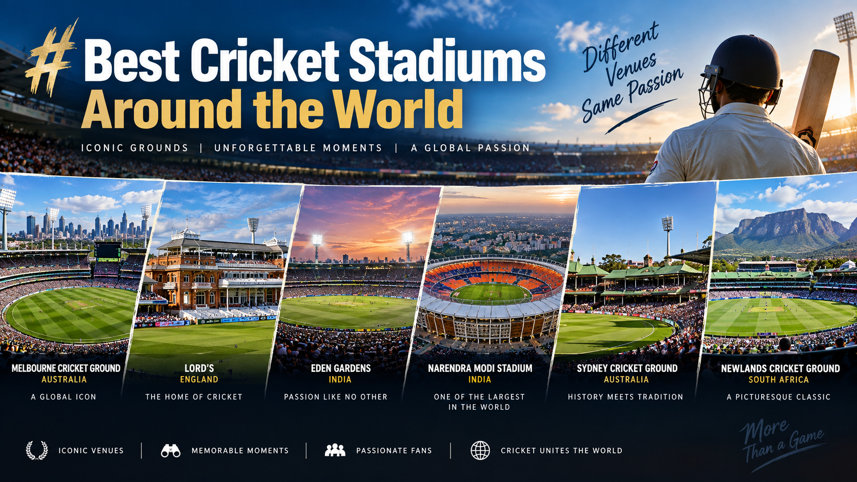 Best Cricket Stadiums in the World: Famous Grounds Every Fan Should Know 